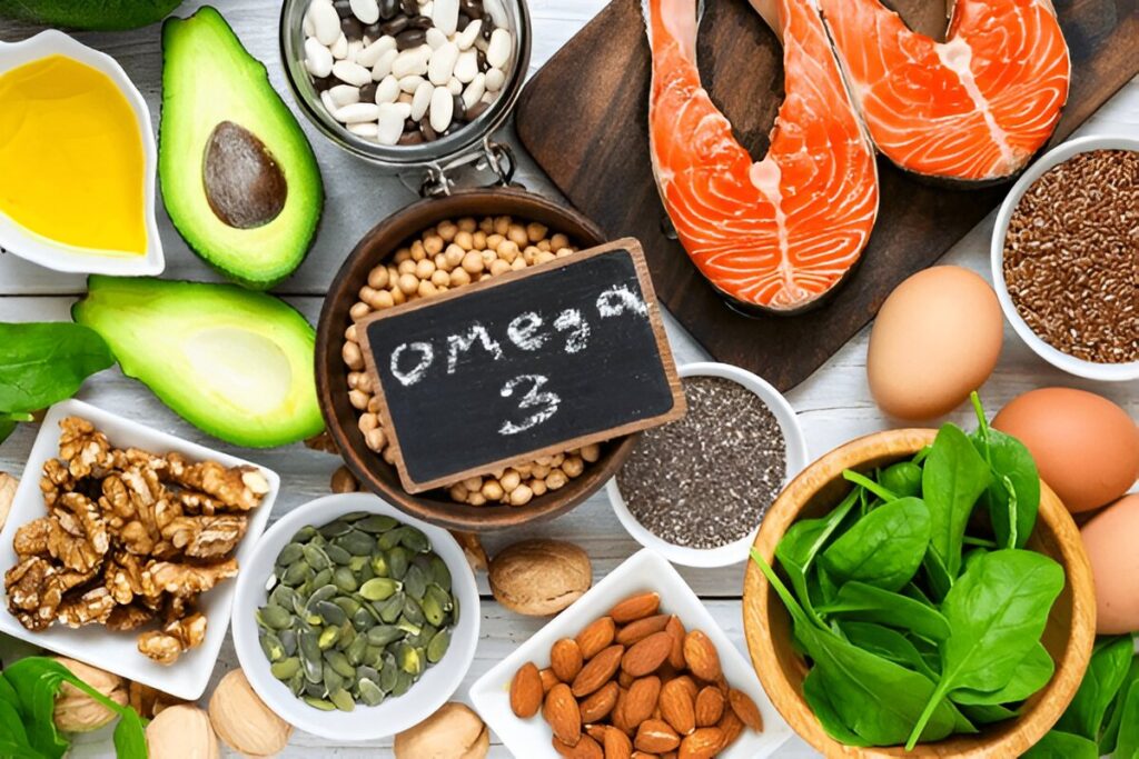 Food rich in omega 3 fatty acid and healthy fats