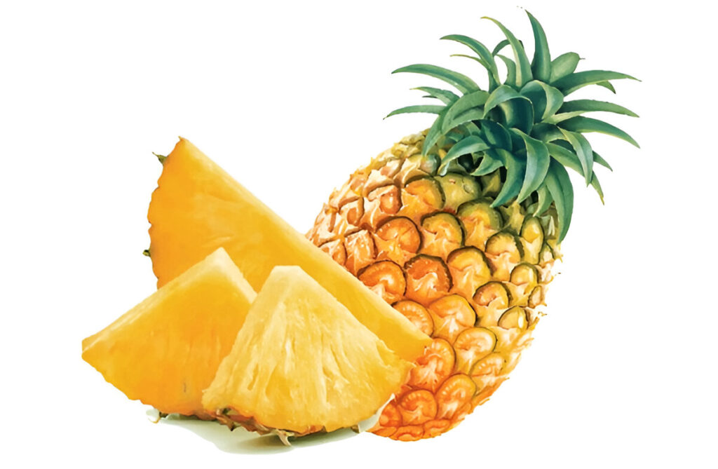 sliced pineapple