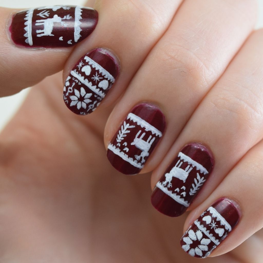 Christmas Sweater Nails