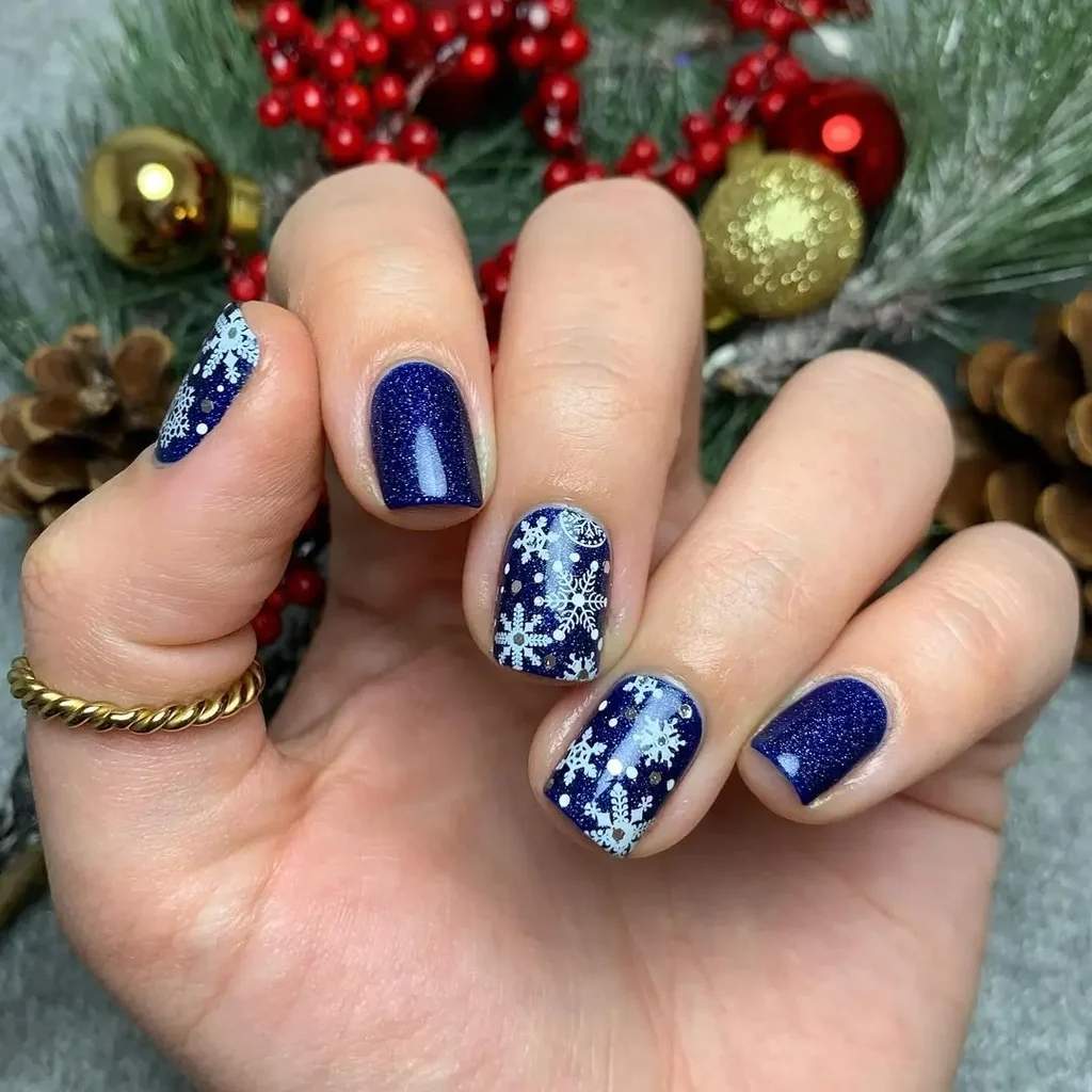 Snowflakes and Winter Scenes Christmas Nails