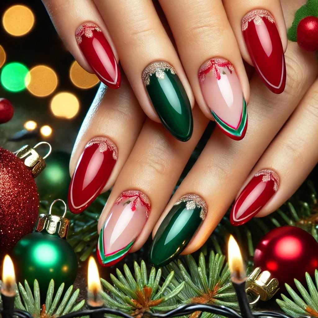 Traditional Christmas Nails