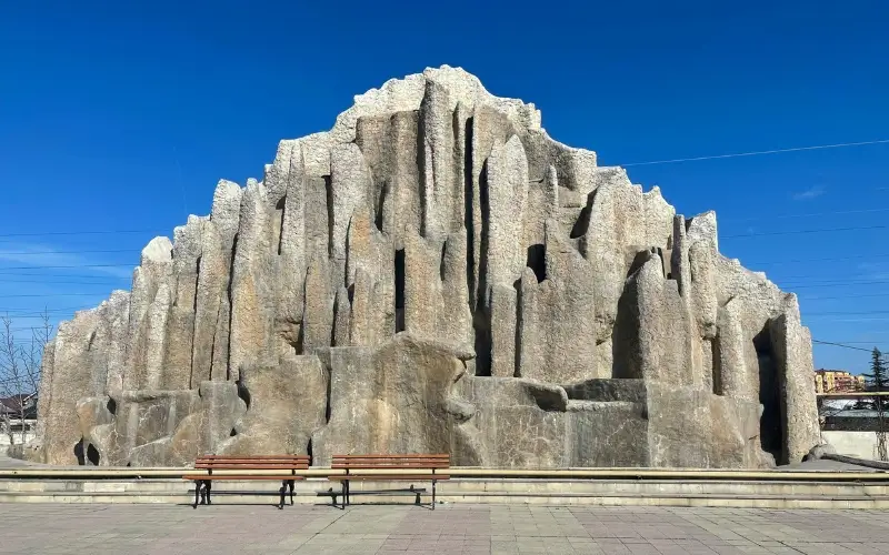 Dramatic Basalt Rock Formation in Azerbaijan