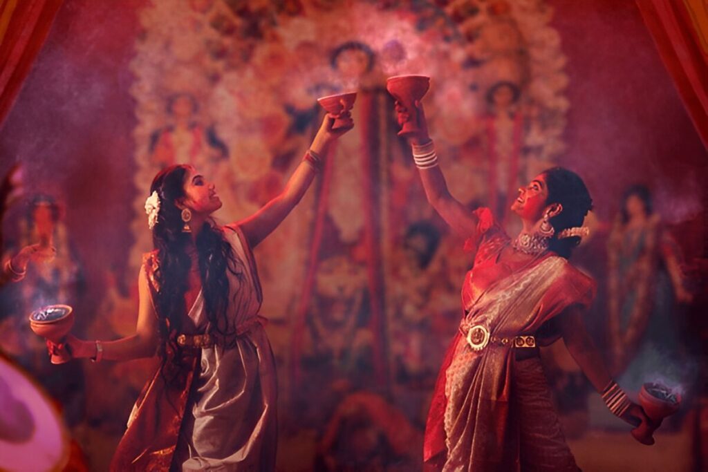 Sindoor Khela in Durga puja Kolkata